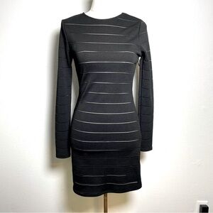 Topshop Black Knit Bodycon Dress Size US 6
